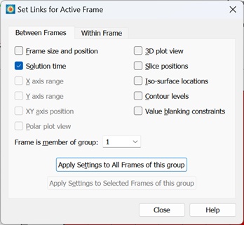 Set Links for Active Frame
