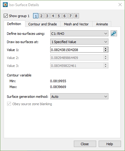 Defining Isosurfaces using the Isosurface Details dialog